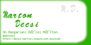 marton decsi business card